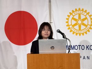 米山奨学生による卓話 杜 文瀟さん