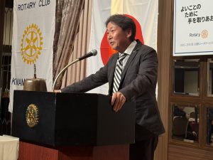 閉会挨拶　次年度ガバナー補佐　福嶌会員
